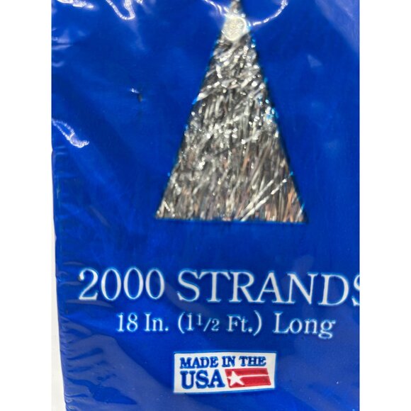 Holiday Time Icicles Vintage 2000 Strands 18" Christmas Tinsel Garland USA Made - Picture 3 of 5
